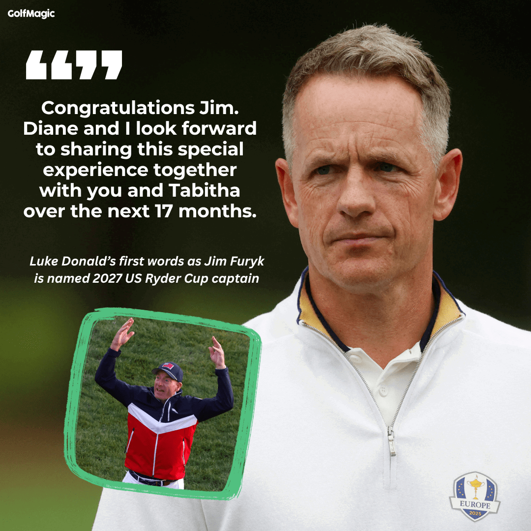 Donald looks forward to battle with Furyk