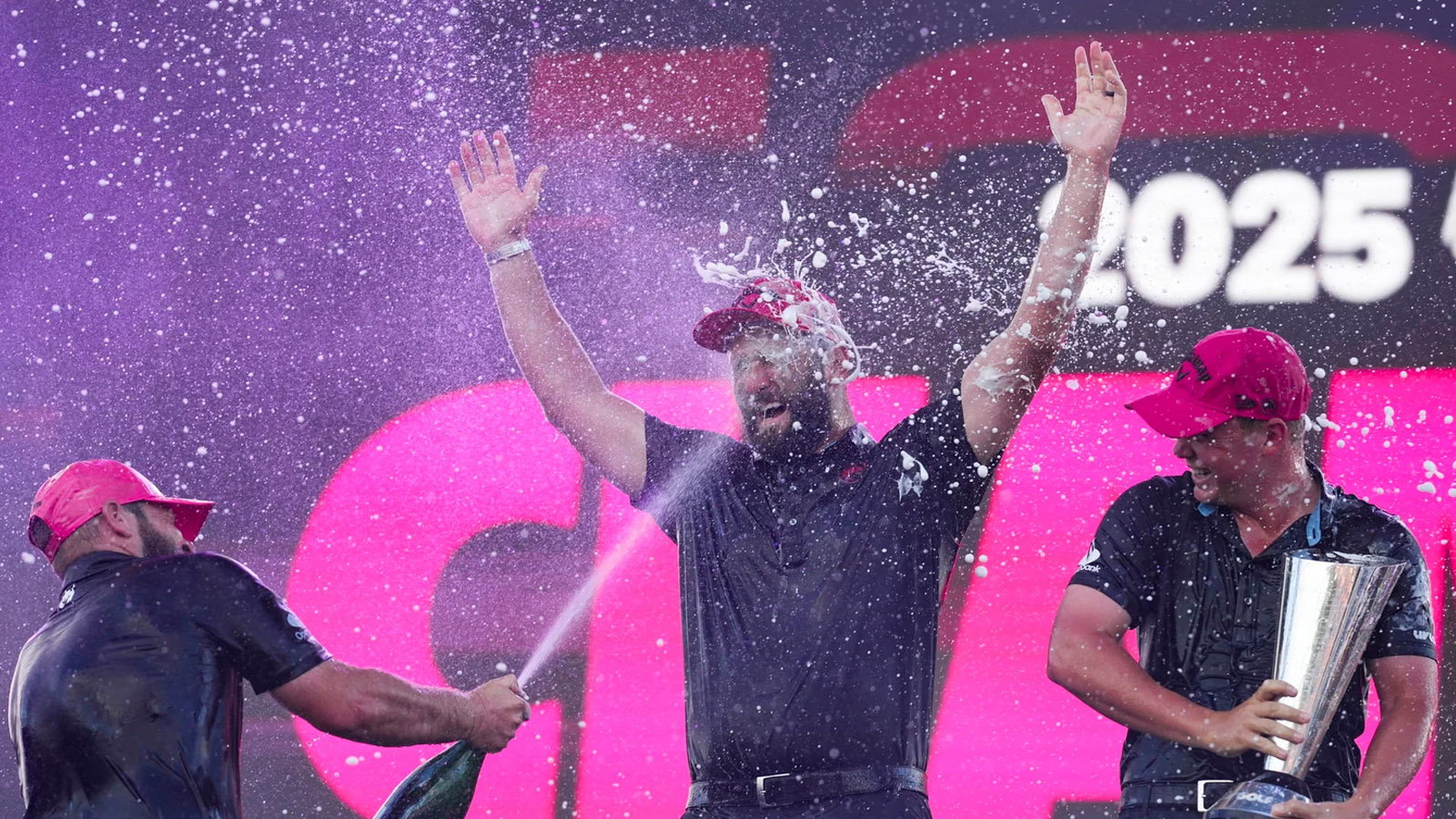 Jon Rahm celebrates winning the LIV Golf 2025 individual championship. Image: Reuters