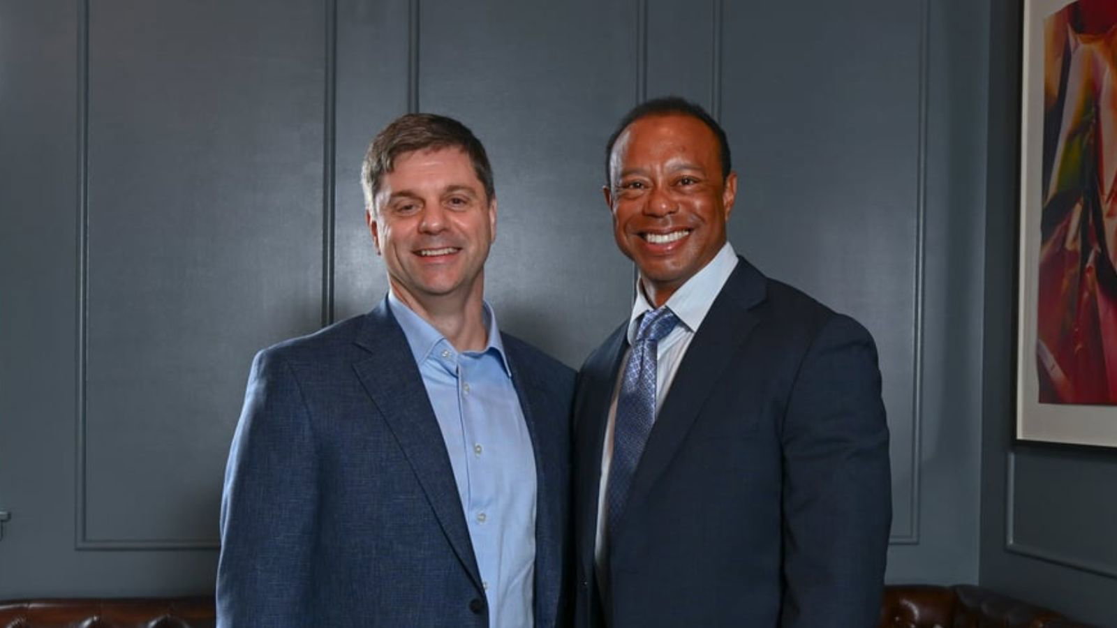Brian Rolapp and Tiger Woods