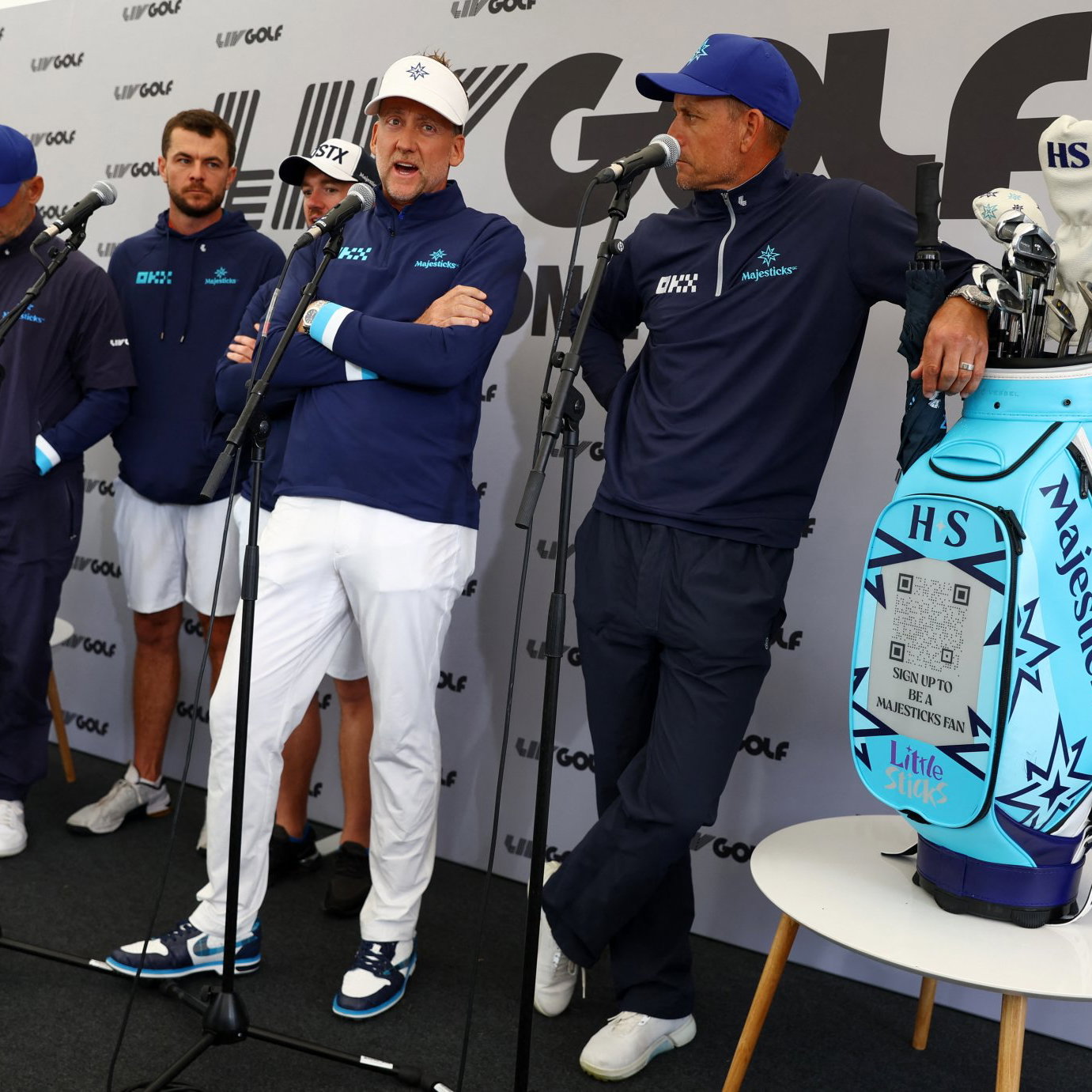 Ian Poulter with his LIV Golf teammates
