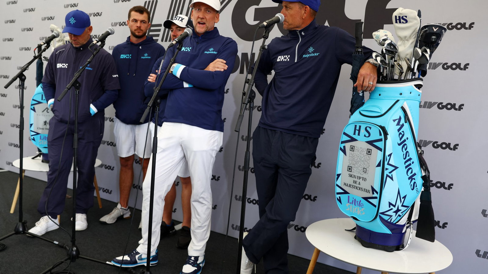 Ian Poulter with his LIV Golf teammates