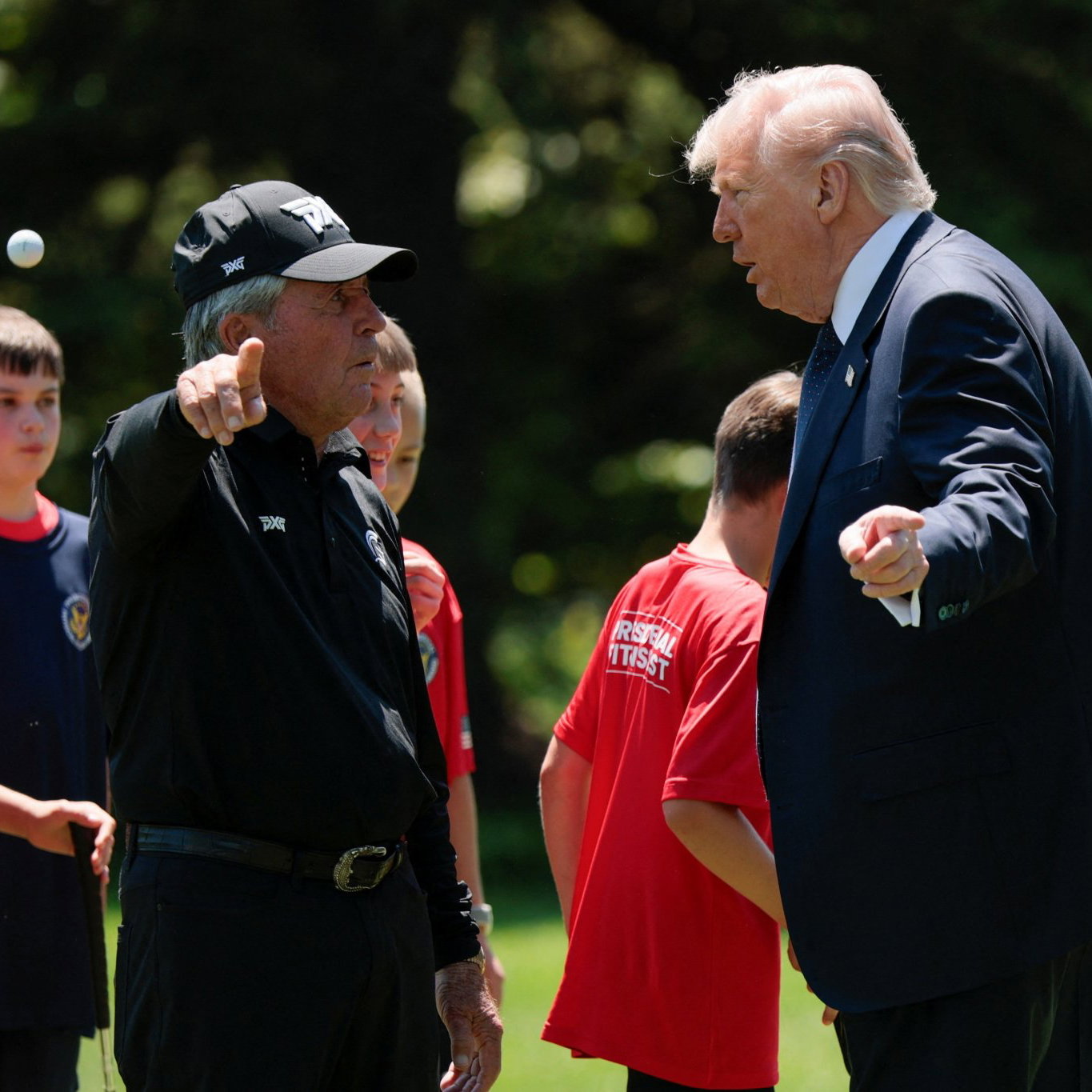 Gary Player meets Donald Trump during a recent trip to the White House