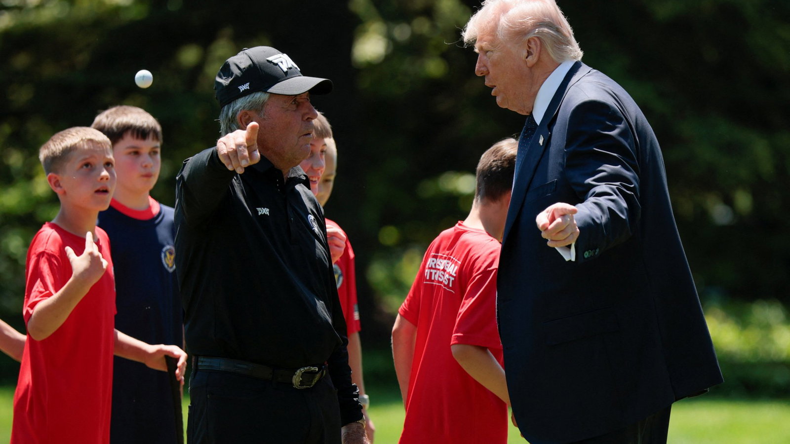 Gary Player meets Donald Trump during a recent trip to the White House