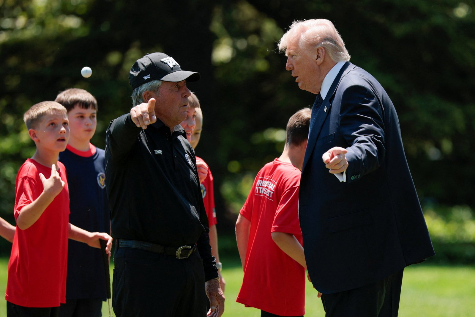 Gary Player meets Donald Trump during a recent trip to the White House