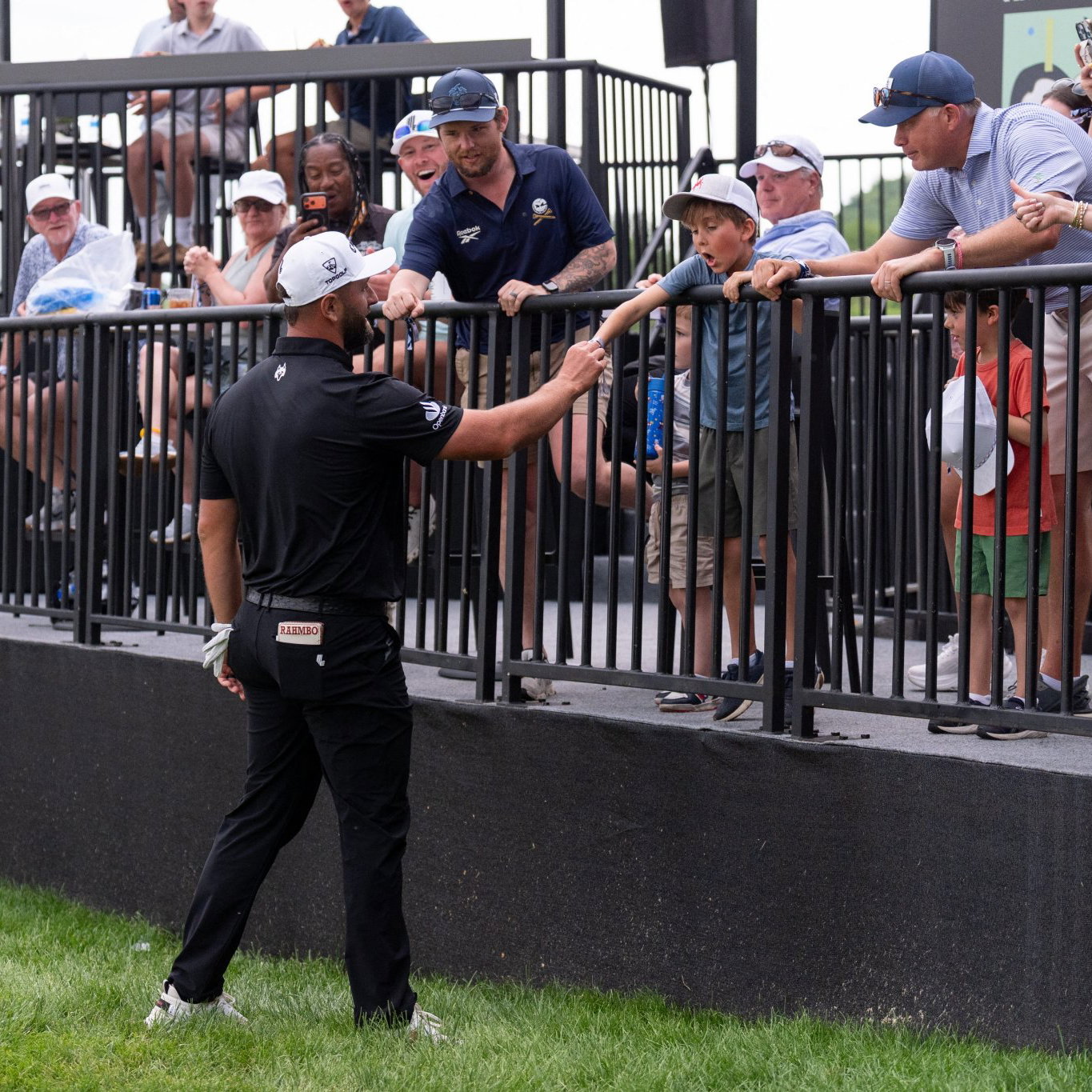Jon Rahm signs autographs at LIV Golf's event in Virginia