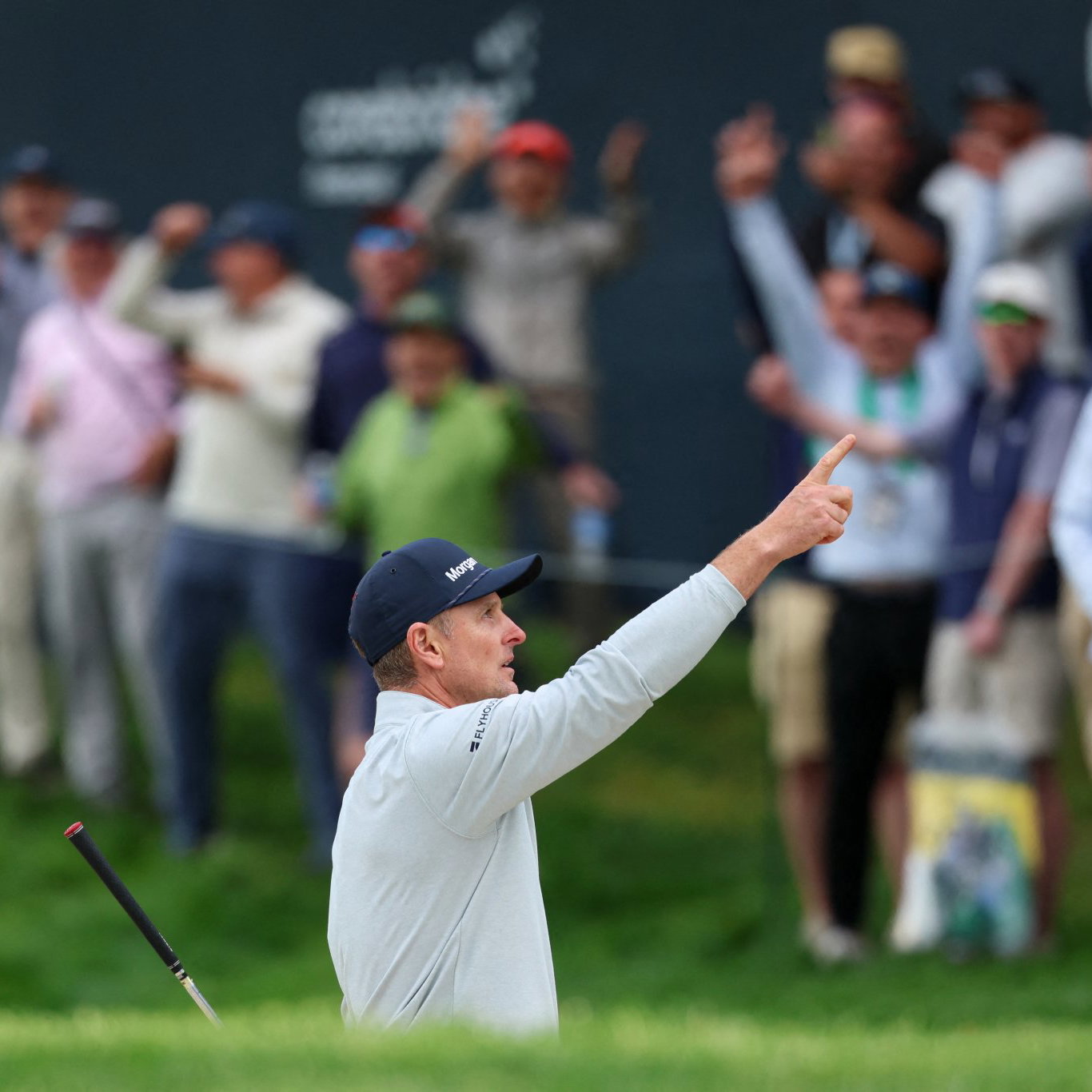 Justin Rose in first round action at the PGA