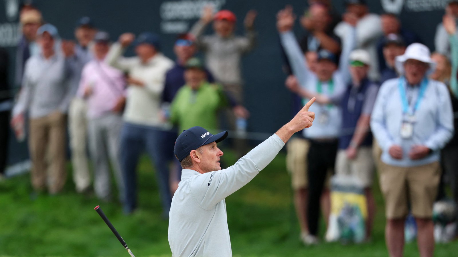 Justin Rose in first round action at the PGA