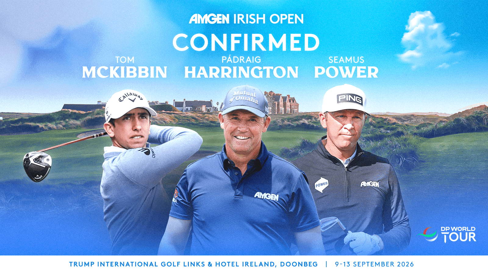 McKibbin, Harrington, Power in Irish Open field