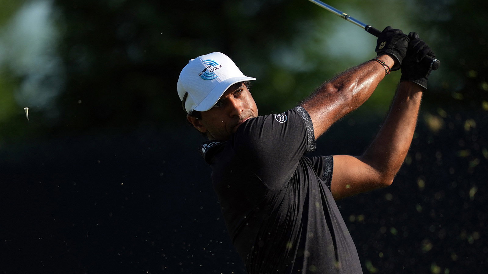 Aaron Rai plays on the 14th hole during the final round of the PGA Championship. Image: Reuters