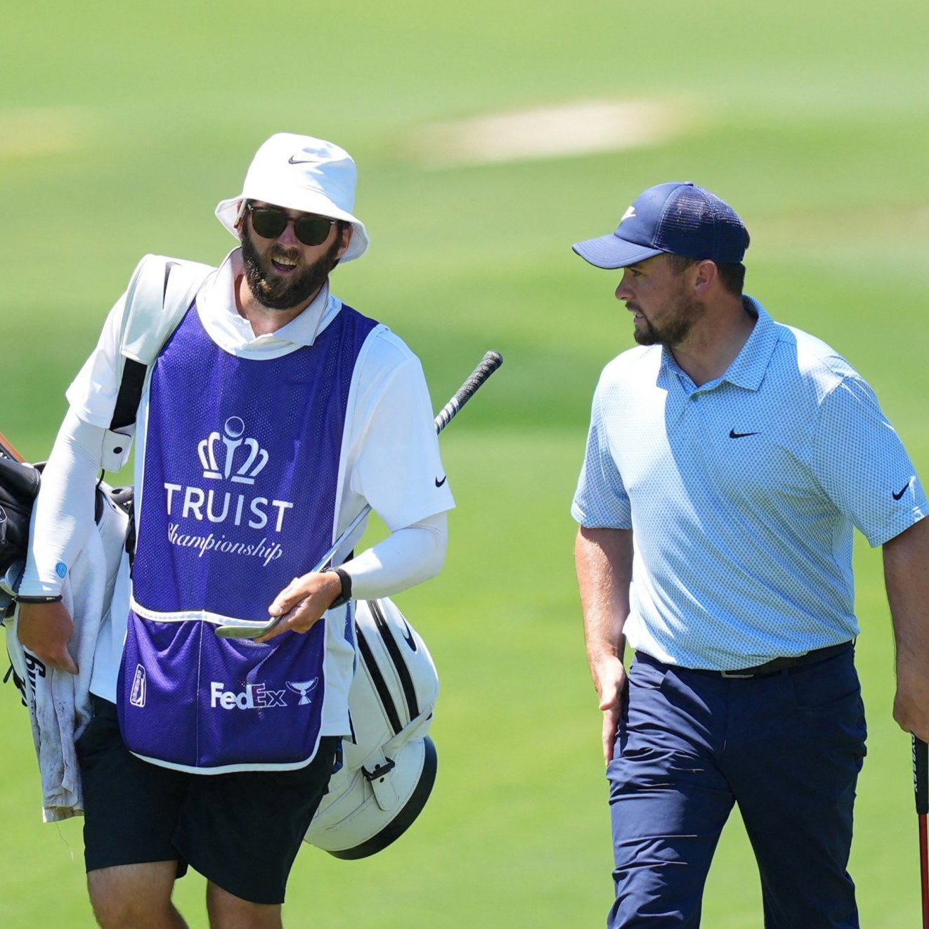 Alex Fitzpatrick with his caddie 