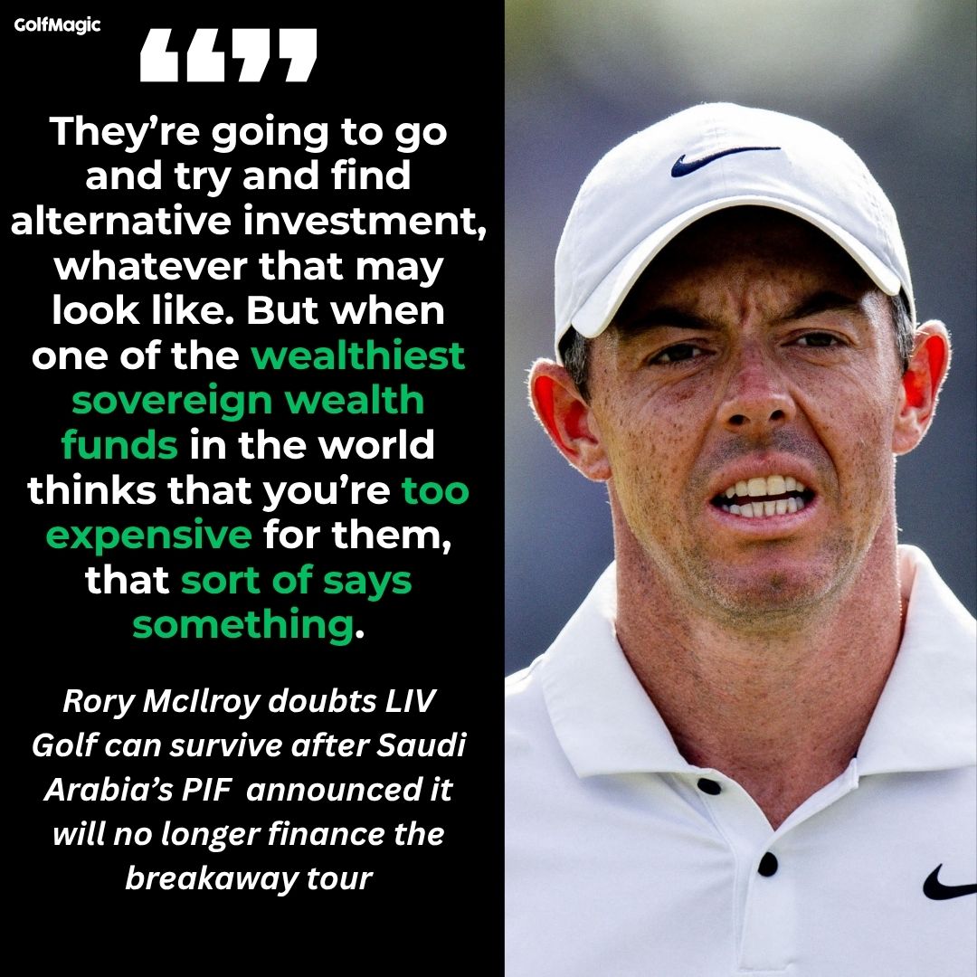 Rory McIlroy doubts LIV Golf can survive