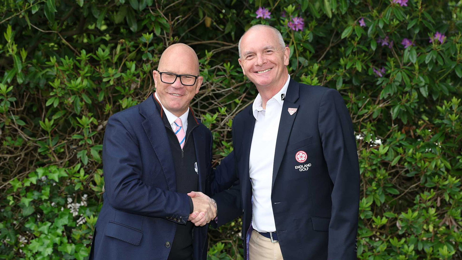 Guy Kinnings, Chief Executive of the DP World Tour, and Jeremy Tomlinson, Group Chief Executive Officer of England Golf. Image Supplied