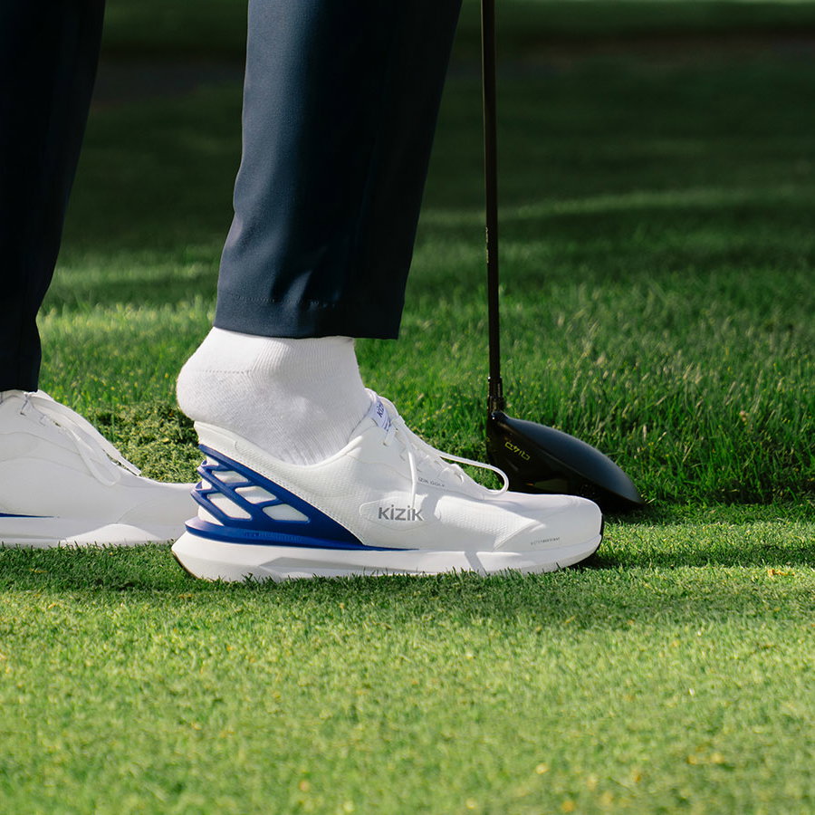 Kizik's first ever hands-free golf shoe, the Athens Golf. Courtesy Kizik