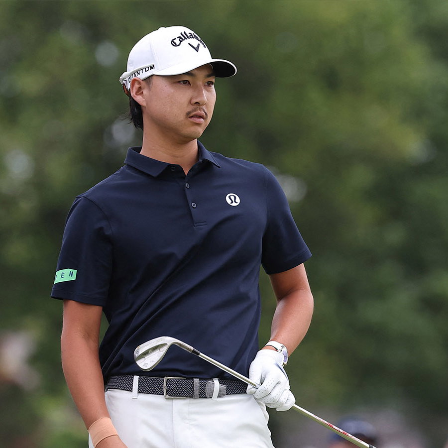 Min Woo Lee in play at the 2026 PGA Championship. Image: Reuters