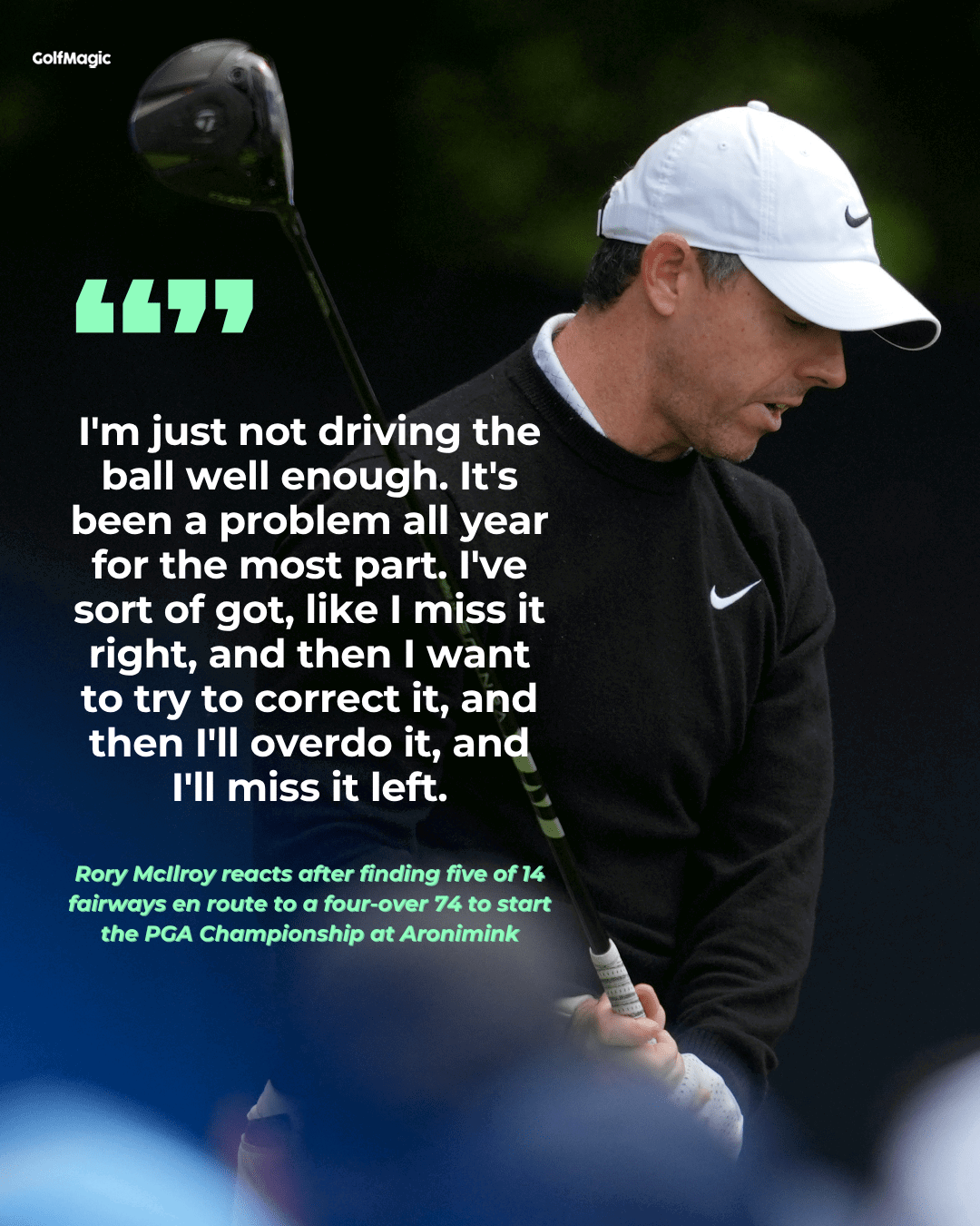 McIlroy unhappy with his driving 