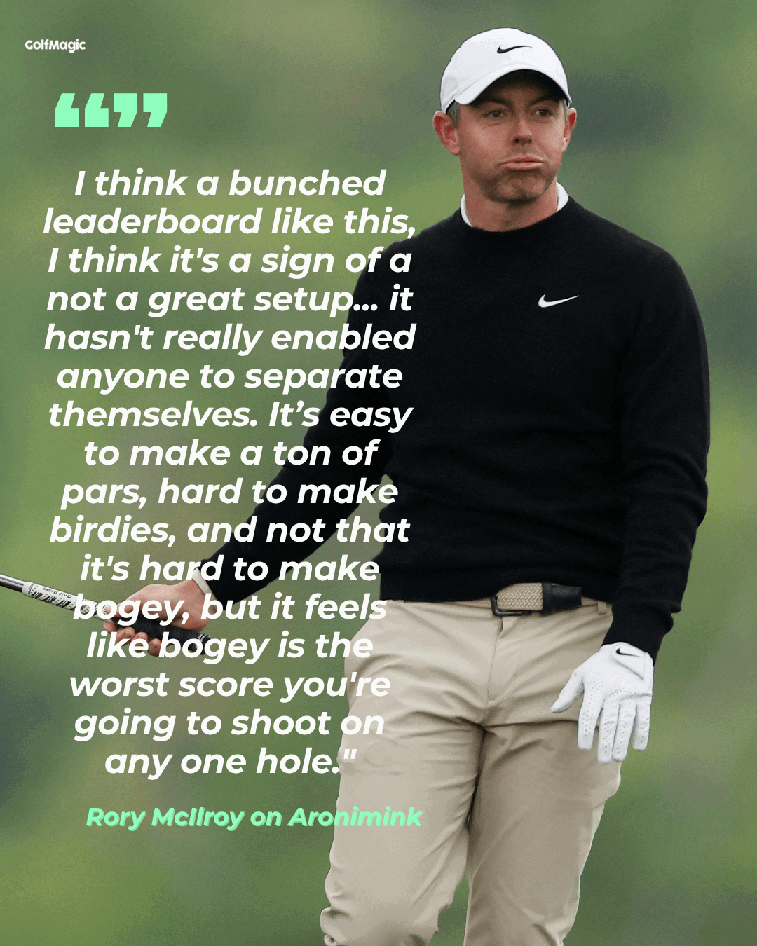 Rory McIlroy has clarified the comments he made after round two