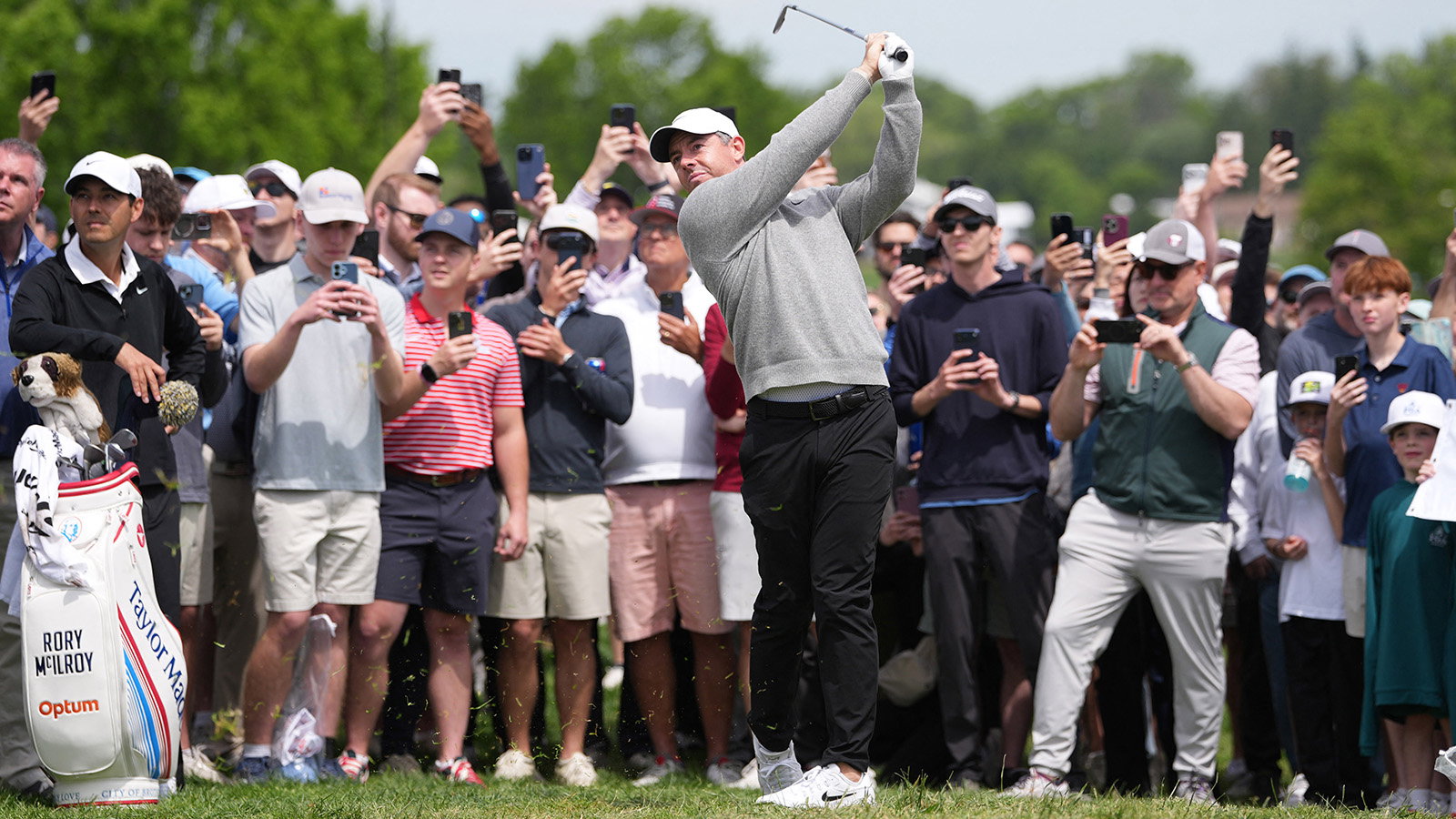 Rory McIlroy during a practice round of the PGA Championship golf tournament at Aronimink Golf Club. Image: Reuters