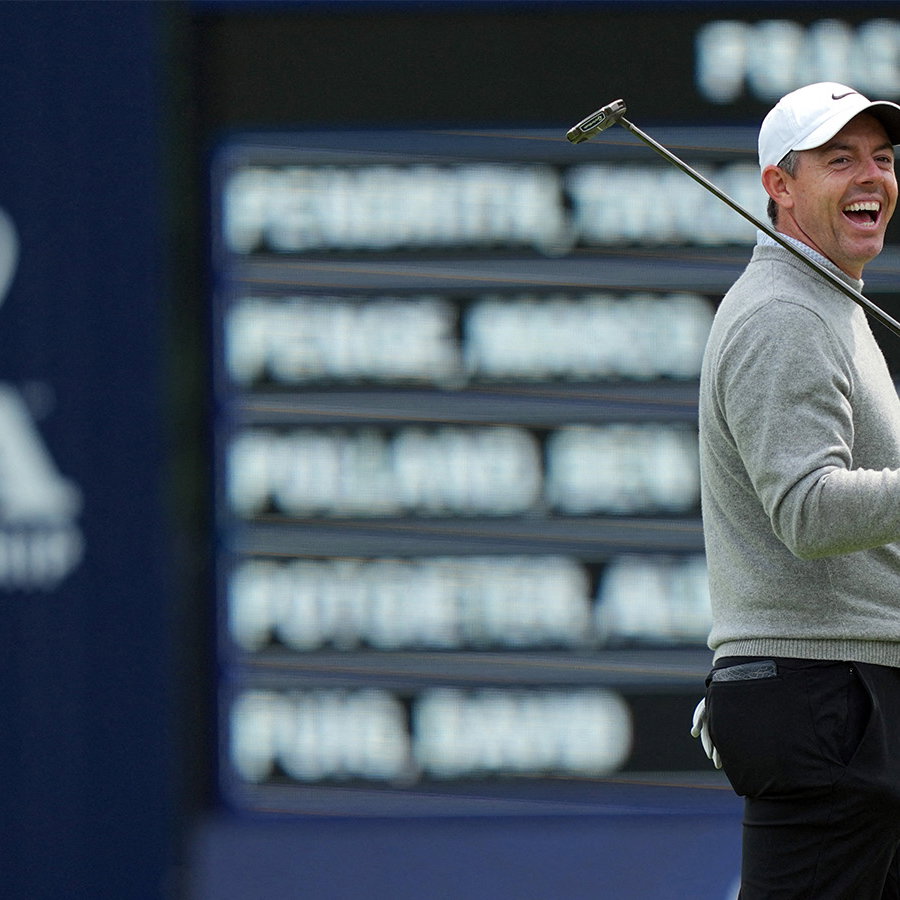  Rory McIlroy during a practice round of the PGA Championship golf tournament at Aronimink Golf Club. Image: Reuters