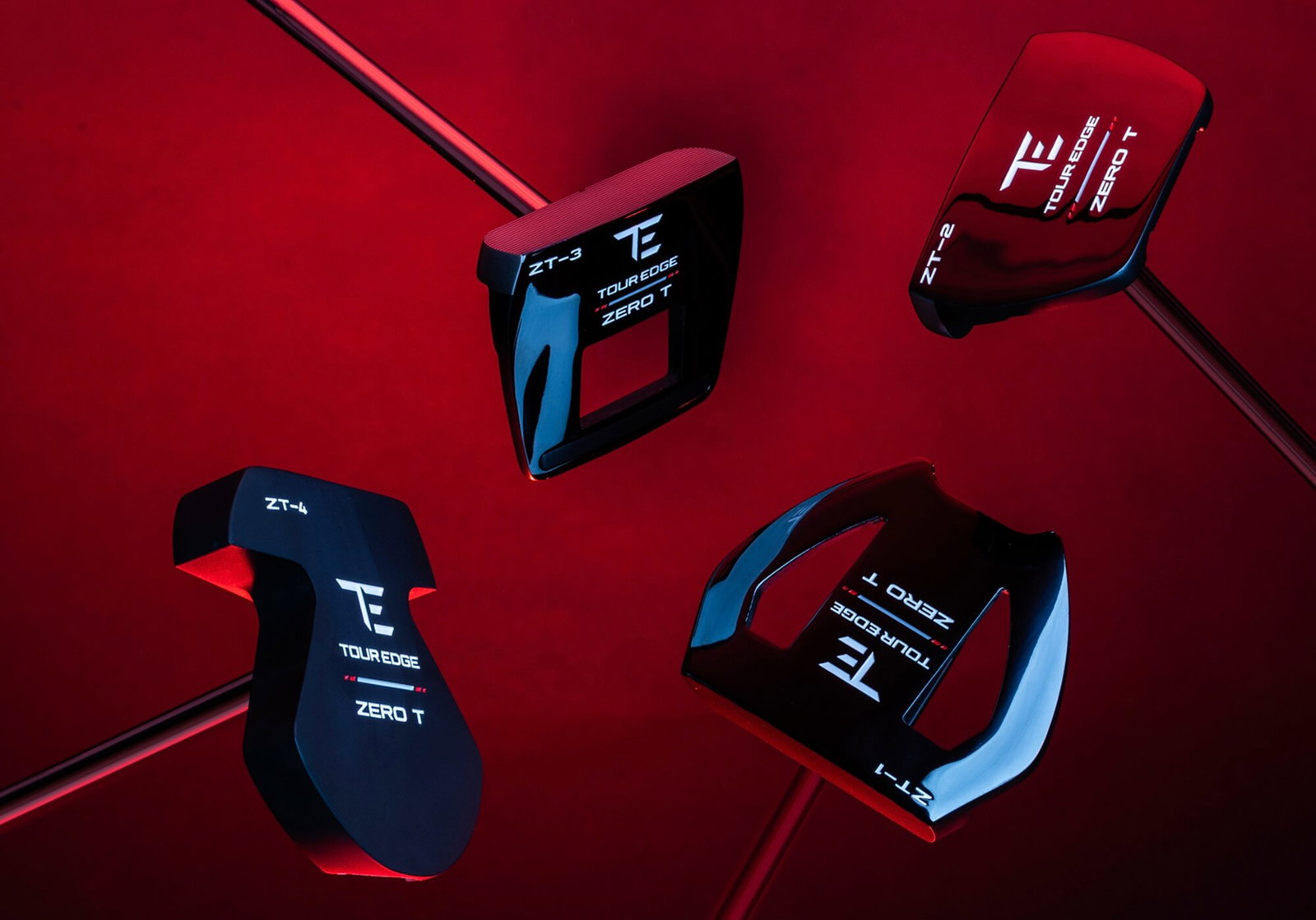 The Tour Edge Zero T putter range. Courtesy Tour Edge