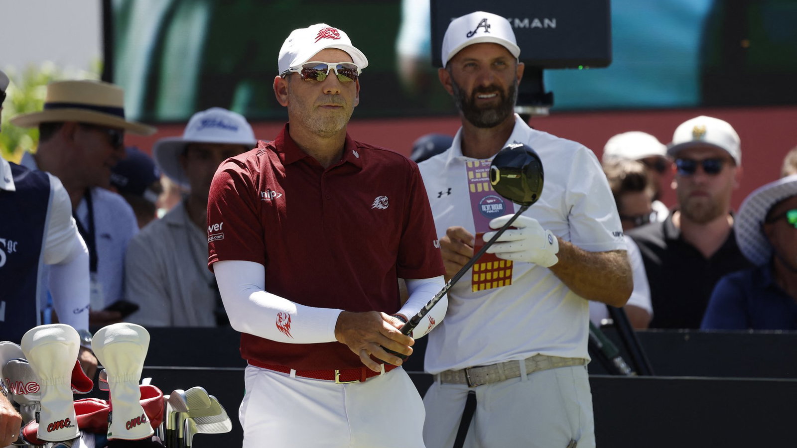 Sergio Garcia and Dustin Johnson at LIV Golf Andalucia