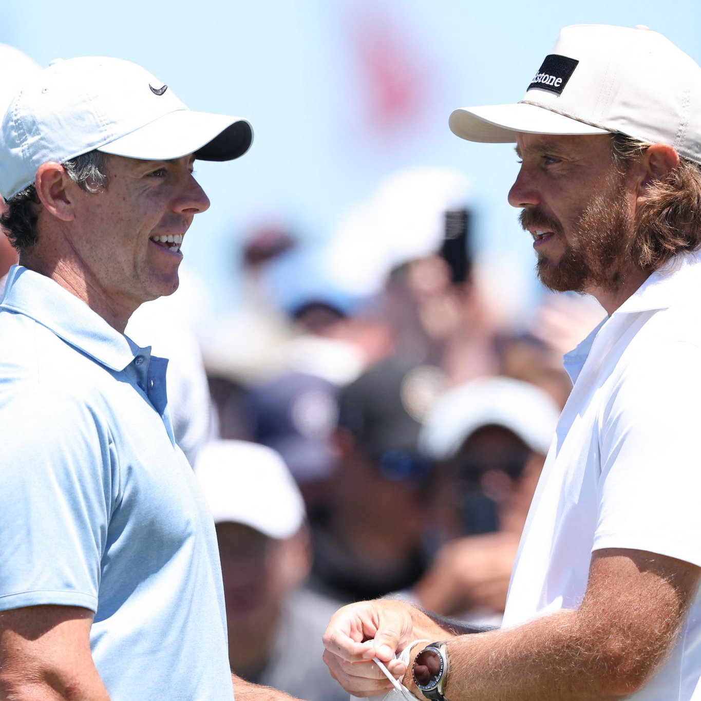 Rory McIlroy and Tommy Fleetwood on Tuesday ahead of the U.S. Open