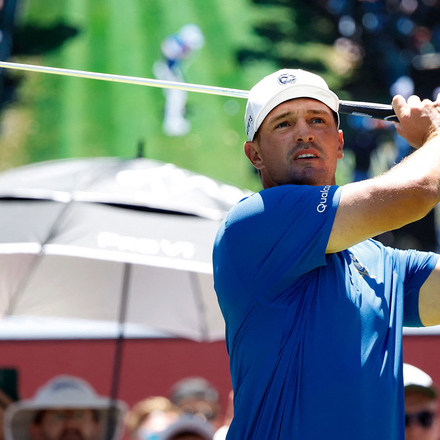 Bryson DeChambeau in action at LIV Golf Andalucia. Image: Reuters