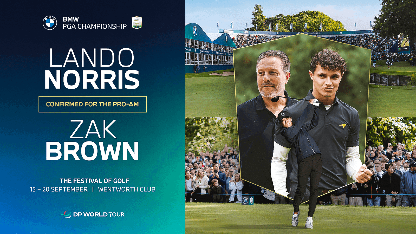 Norris and Brown confirmed for BMW PGA Pro-Am