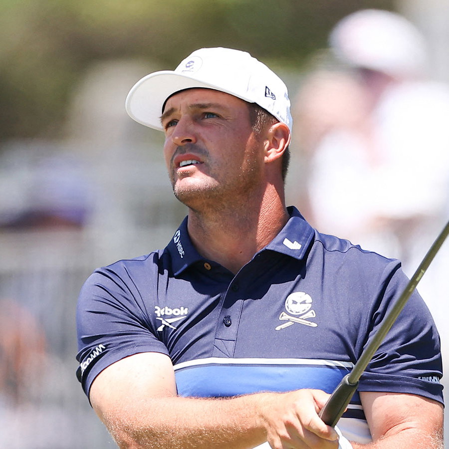 Bryson DeChambeau hits a drive at the 2026 U.S. Open. Image: Reuters