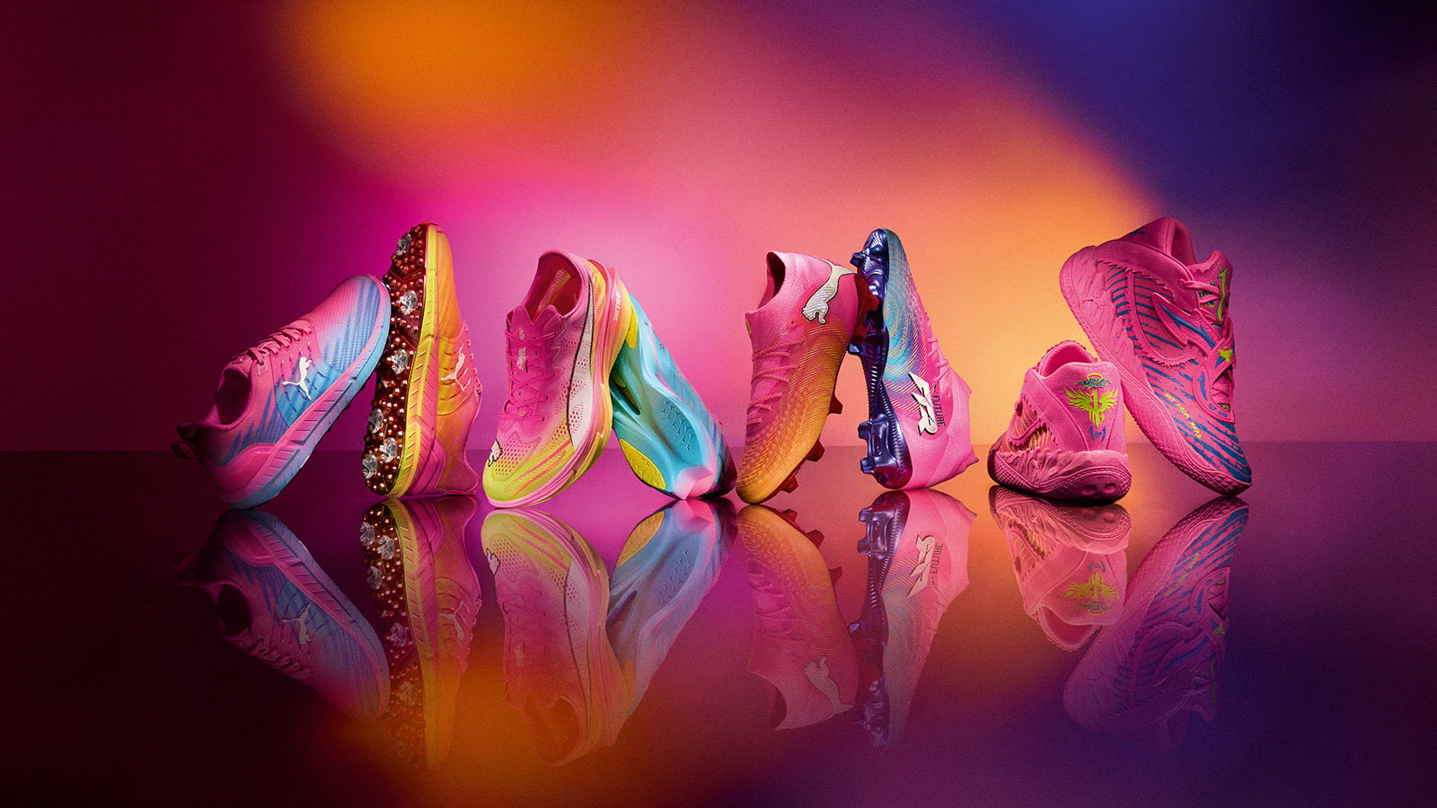 The PUMA Showtime pack spans running, golf, football and basketball. Courtesy PUMA