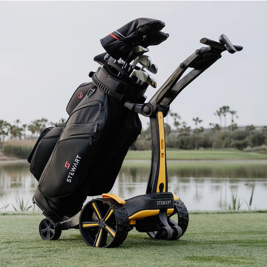 The Stewart Golf Q-Follow Electric Trolley. Courtesy Stewart Golf