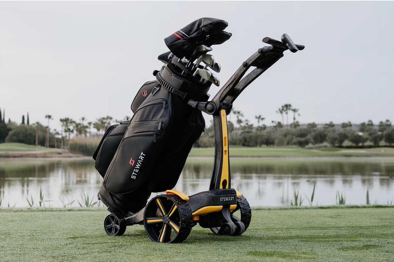 The Stewart Golf Q-Follow Electric Trolley. Courtesy Stewart Golf