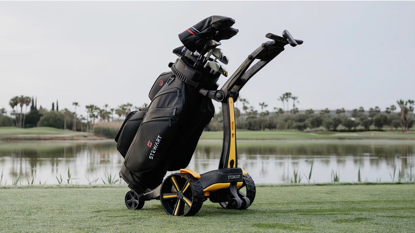 The Stewart Golf Q-Follow Electric Trolley. Courtesy Stewart Golf