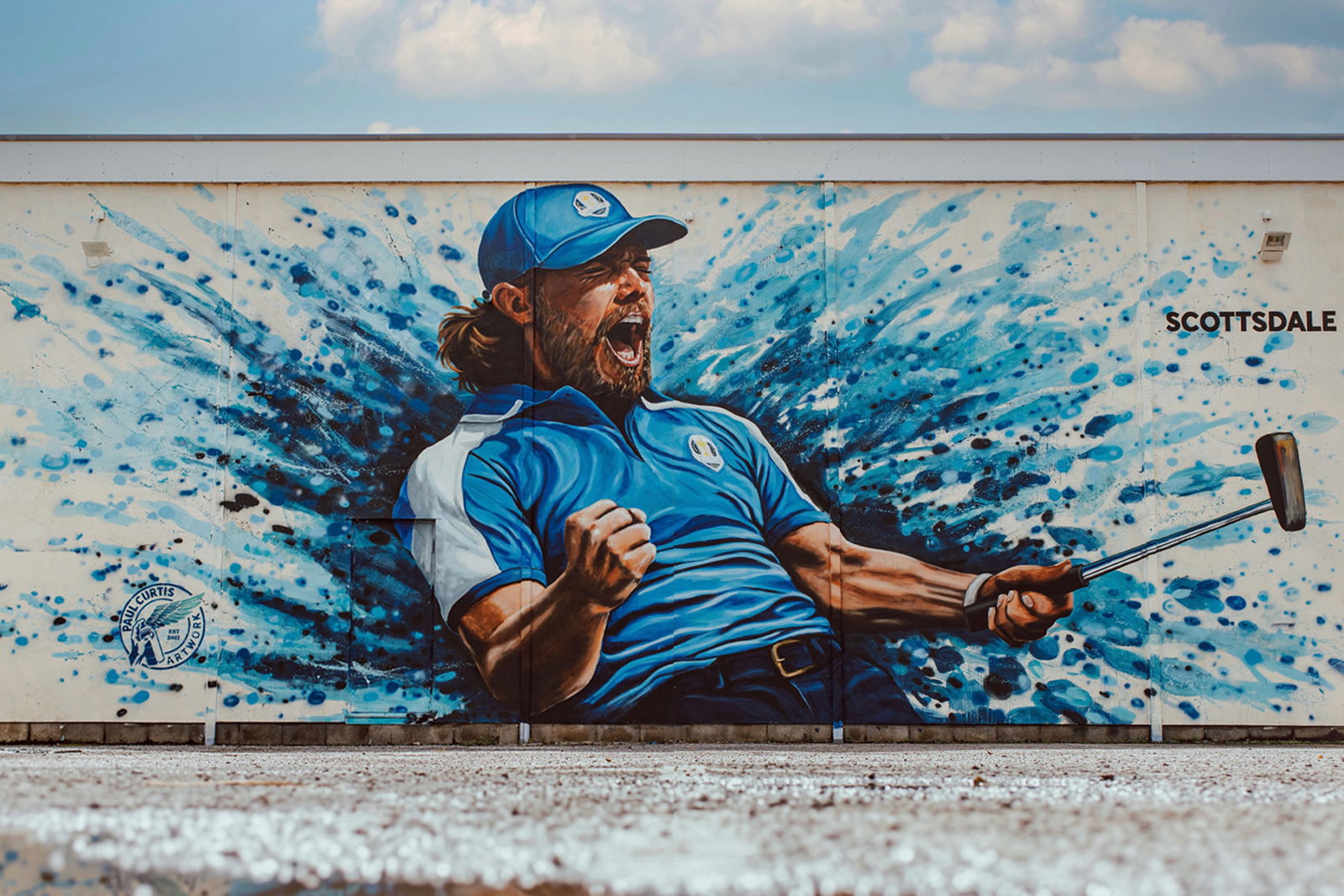 The new Tommy Fleetwood mural at Southport & Birkdale Sports Club. Courtesy Scottsdale Golf