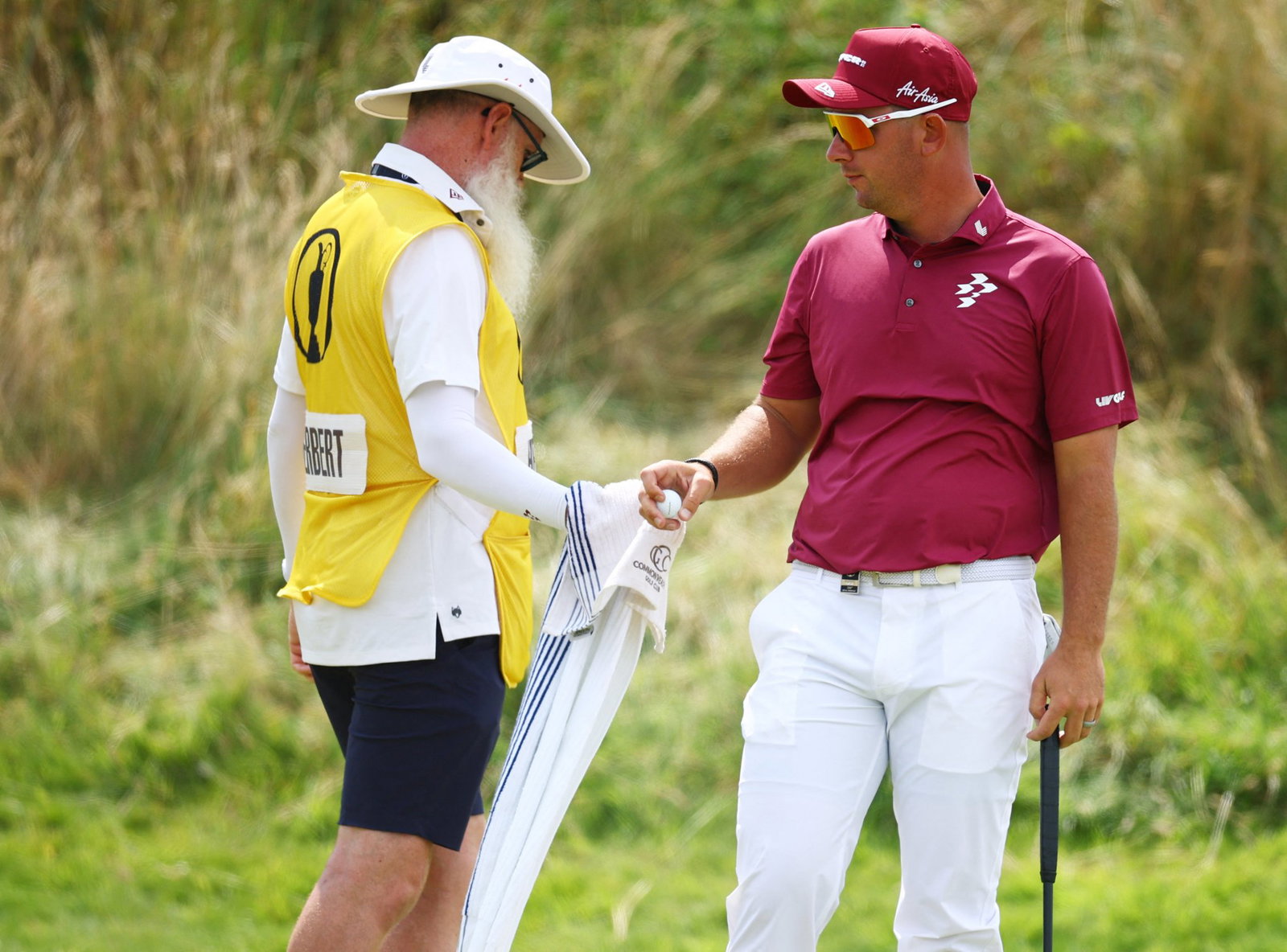 Lucas Herbert and his caddie Nick Pugh