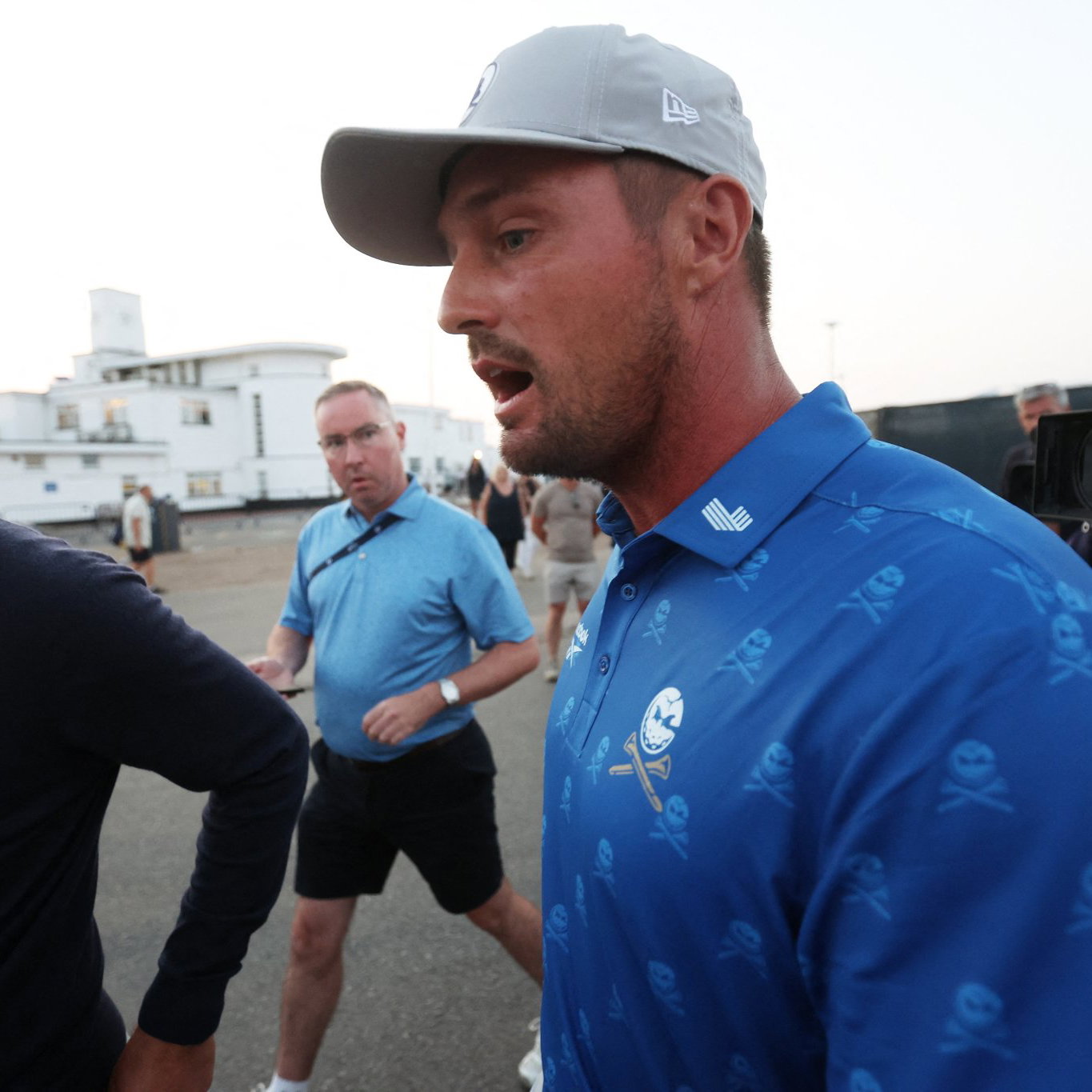 DeChambeau headed to the range after the decision