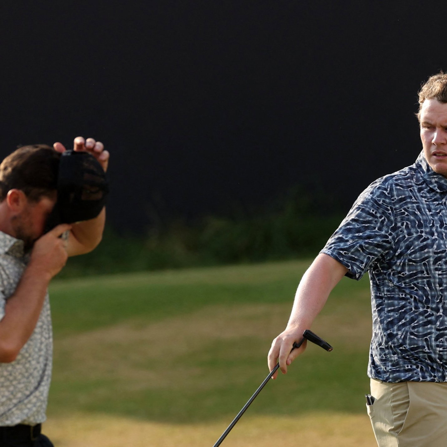 Alex Fitzpatrick and Robert MacIntyre during The Open