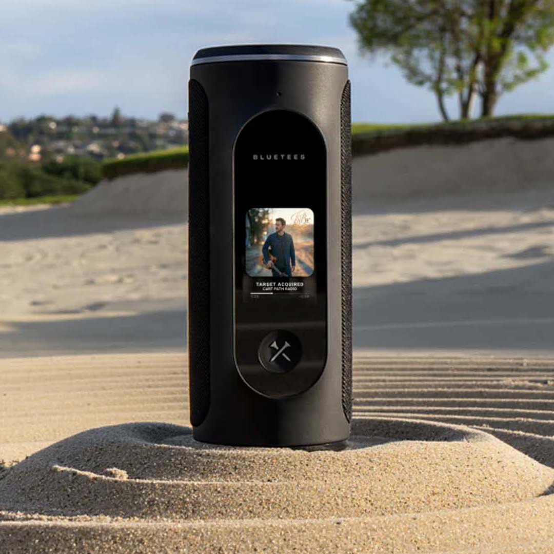 The Blue Tees Player Pro Golf Speaker. Courtesy Blue Tees