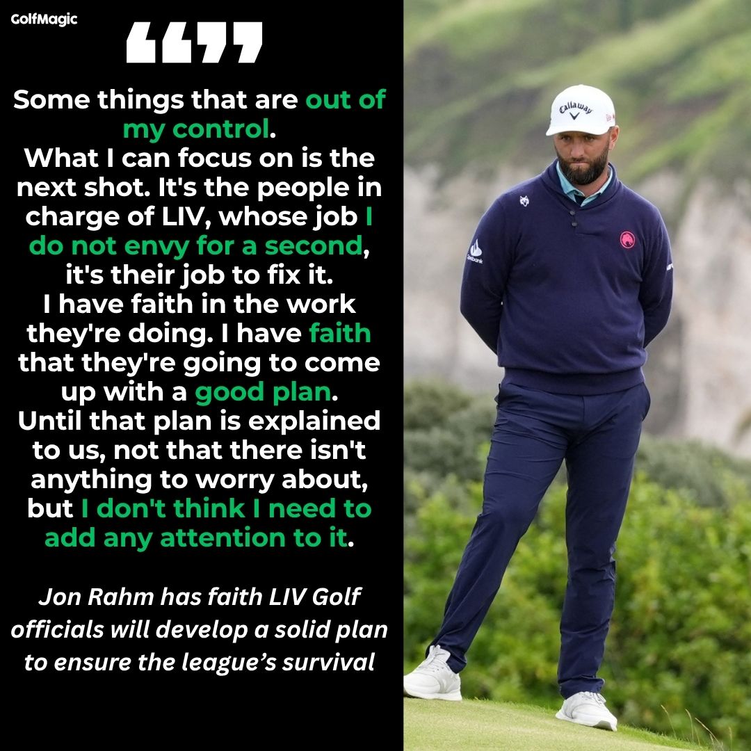 Jon Rahm previously expressed faith LIV officials would find a solution