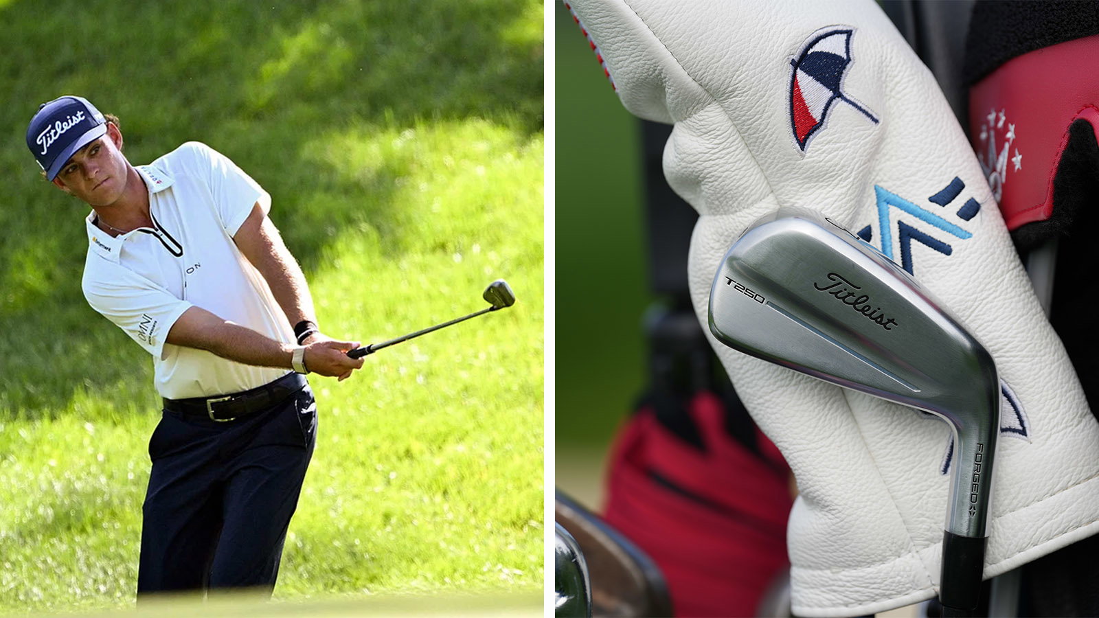 Jackson Koivun. Images: Reuters, Courtesy Titleist