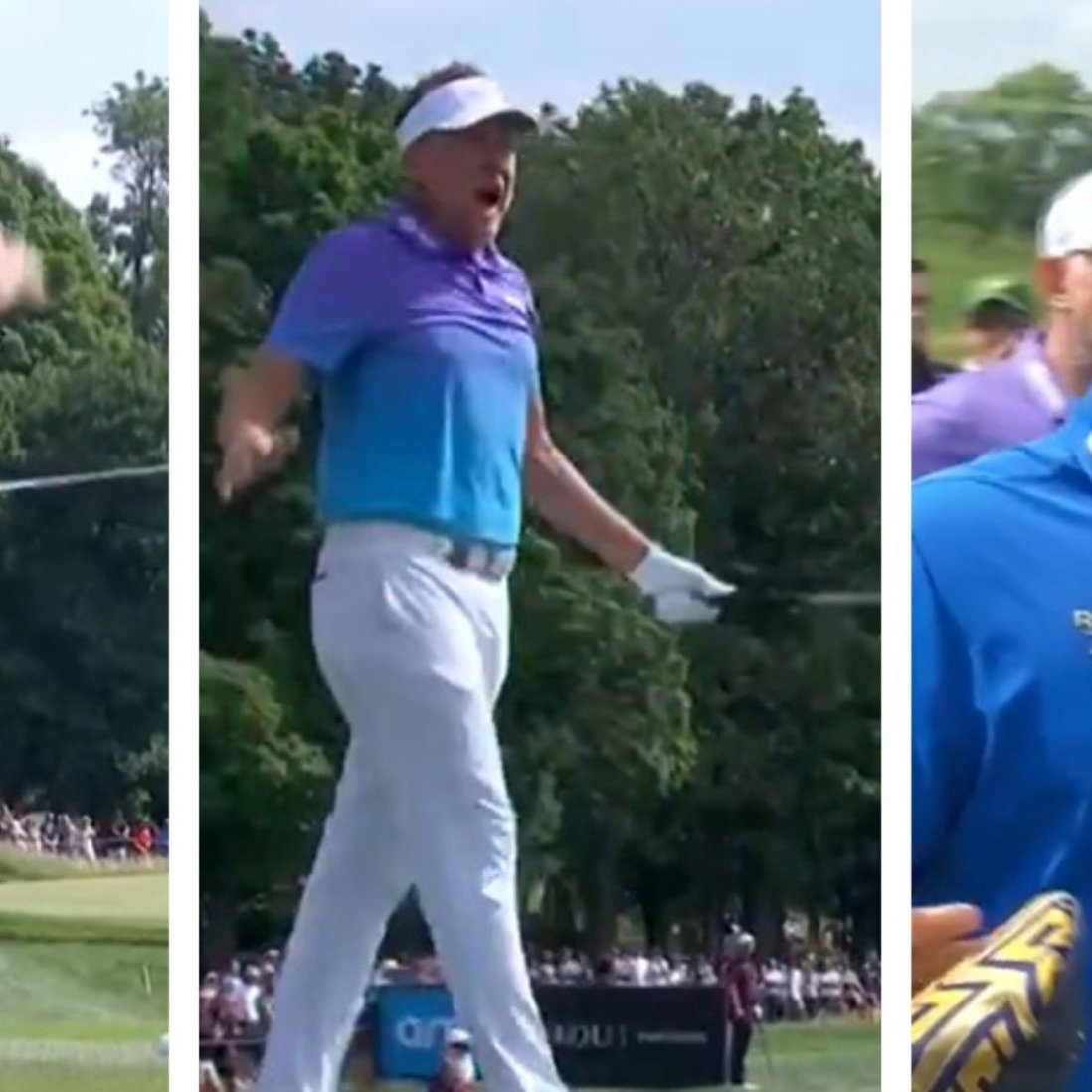 Poulter was nearly hit by DeChambeau's tee shot