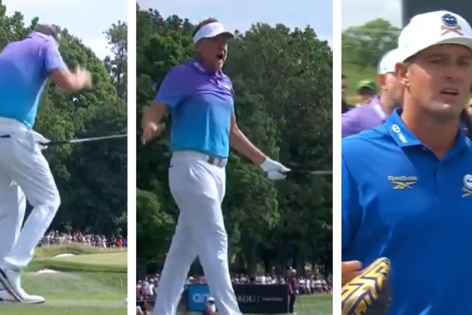 Poulter was nearly hit by DeChambeau's tee shot