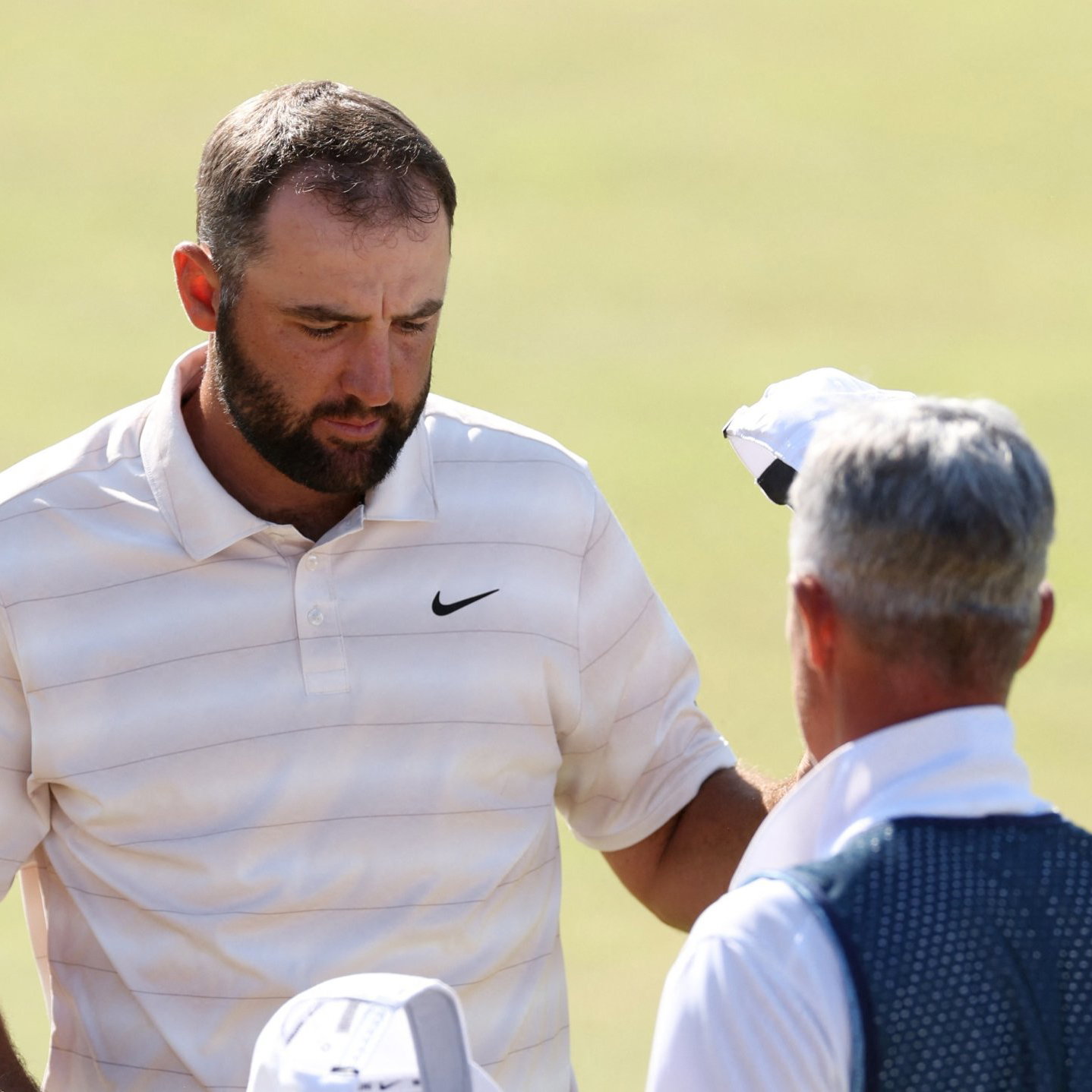 Scottie Scheffler with caddie Ted Scott