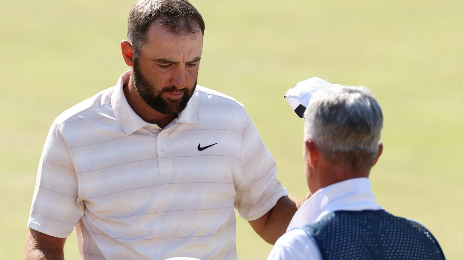 Scottie Scheffler with caddie Ted Scott
