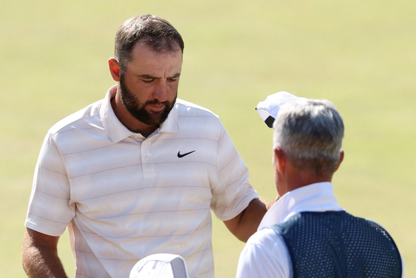 Scottie Scheffler with caddie Ted Scott