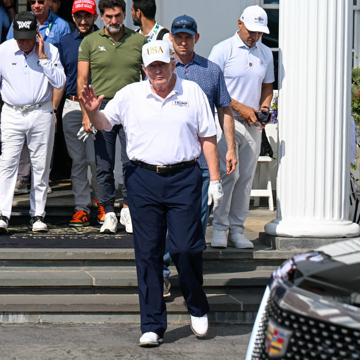 Donald Trump, Gary Player and Yasir Al-Rumayyan