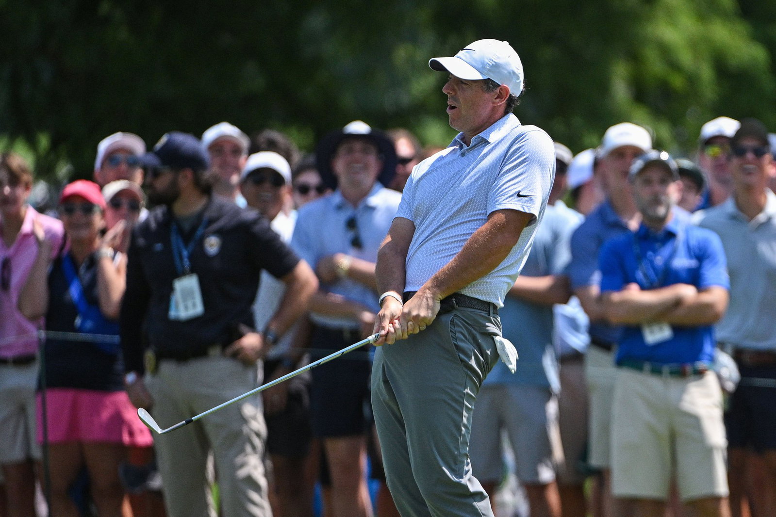 Rory McIlroy surged up the leaderboard on moving day
