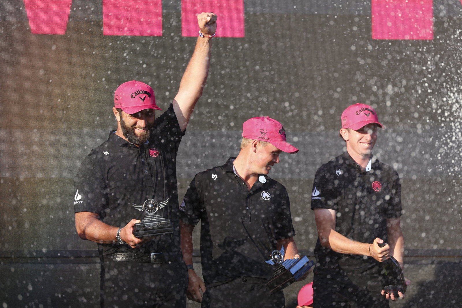 Jon Rahm's Legion XII celebrates winning the team championship