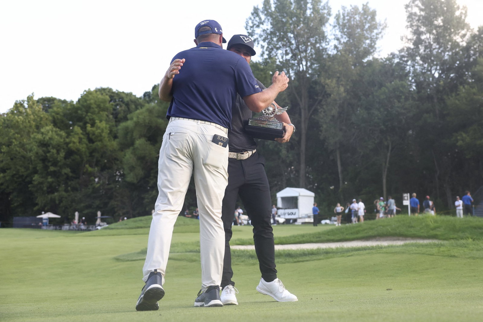Bryson DeChambeau congratulates Michael La Sasso