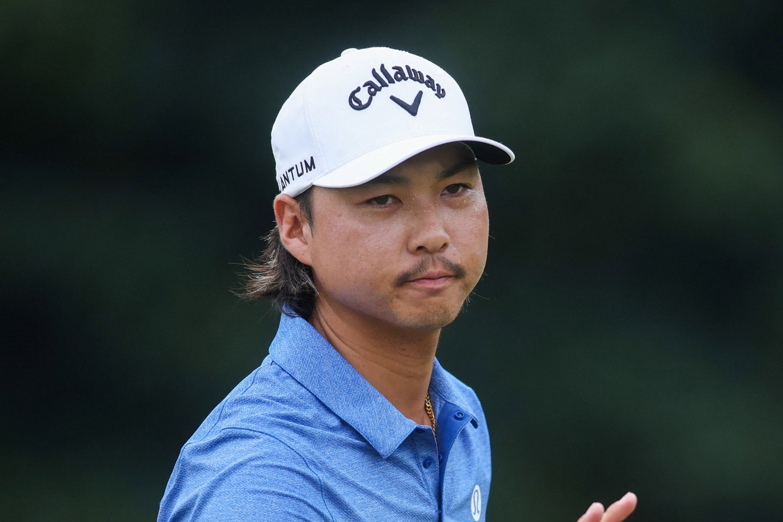 Min Woo Lee leads the Tour Championship after 18 holes