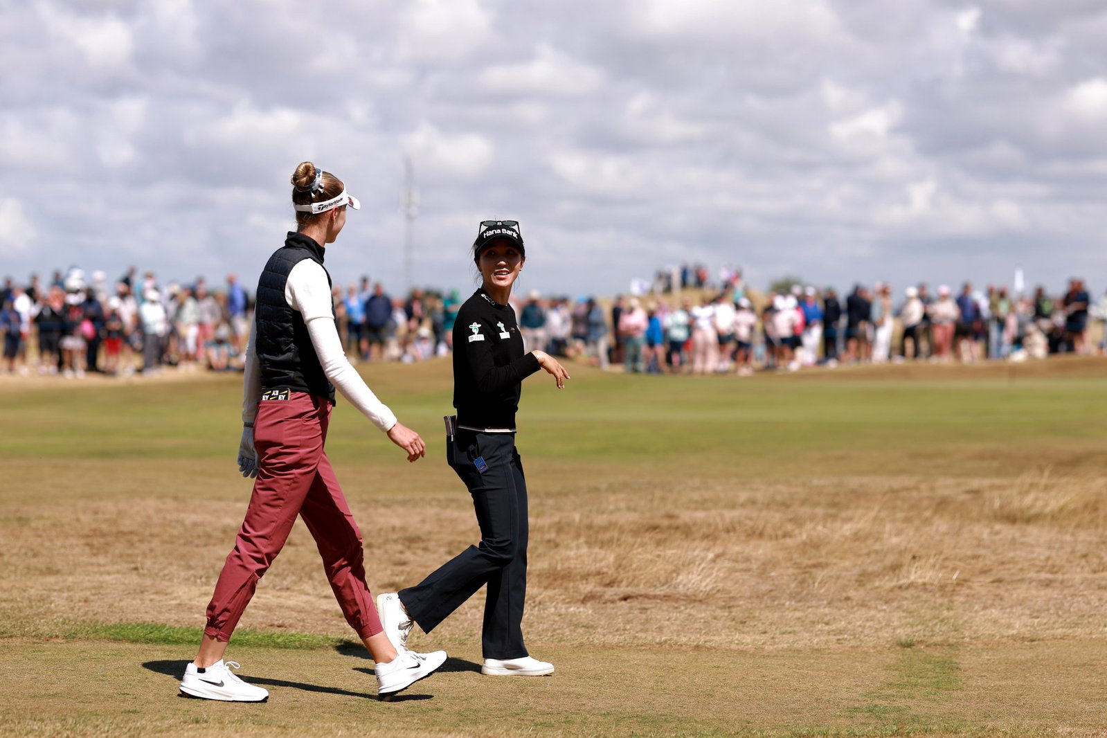 Nelly Korda and Lydia Ko during the AIG Women's Open